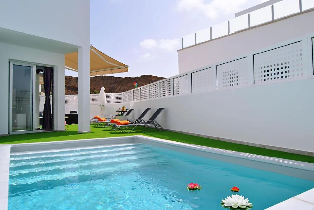 Big Villa Tauro With Private Heated Saltwater Pool & Jacuzzi & Bbq & Game Room & Arcade Games Mogan 0*,  Spain